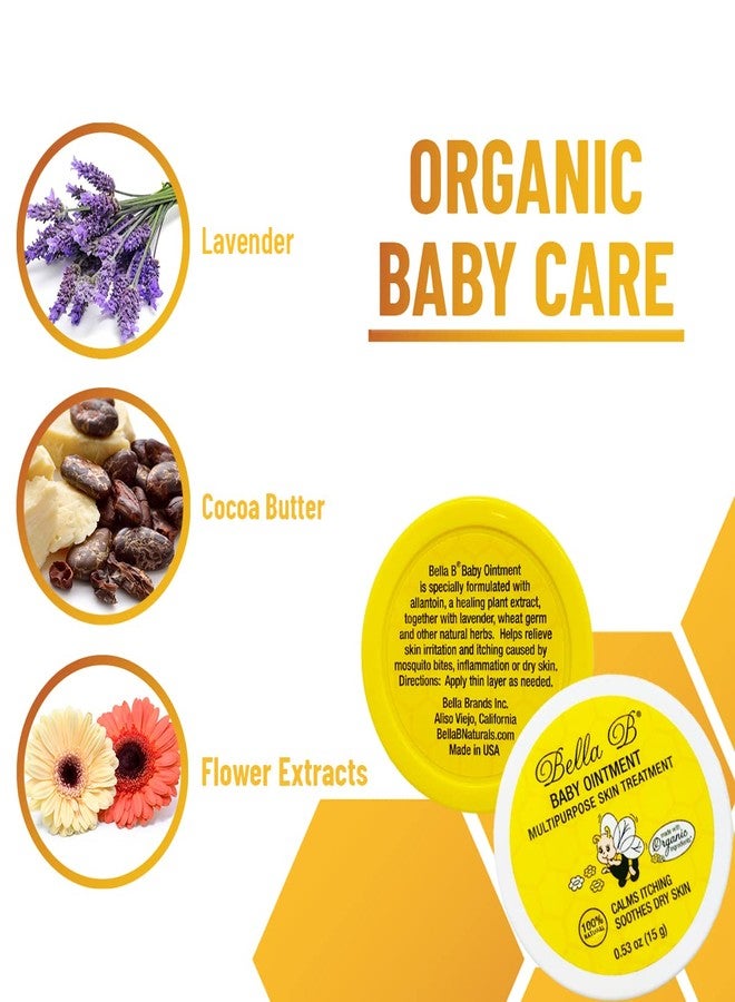BELLA B Baby Ointment Multipurpose Skin Treatment 0.5oz - Made with Organic Ingredients - Naturally Helps Soothe Irritation - Remedy for Very Dry Skin - Soothing Multipurpose Baby Ointment - Image 3